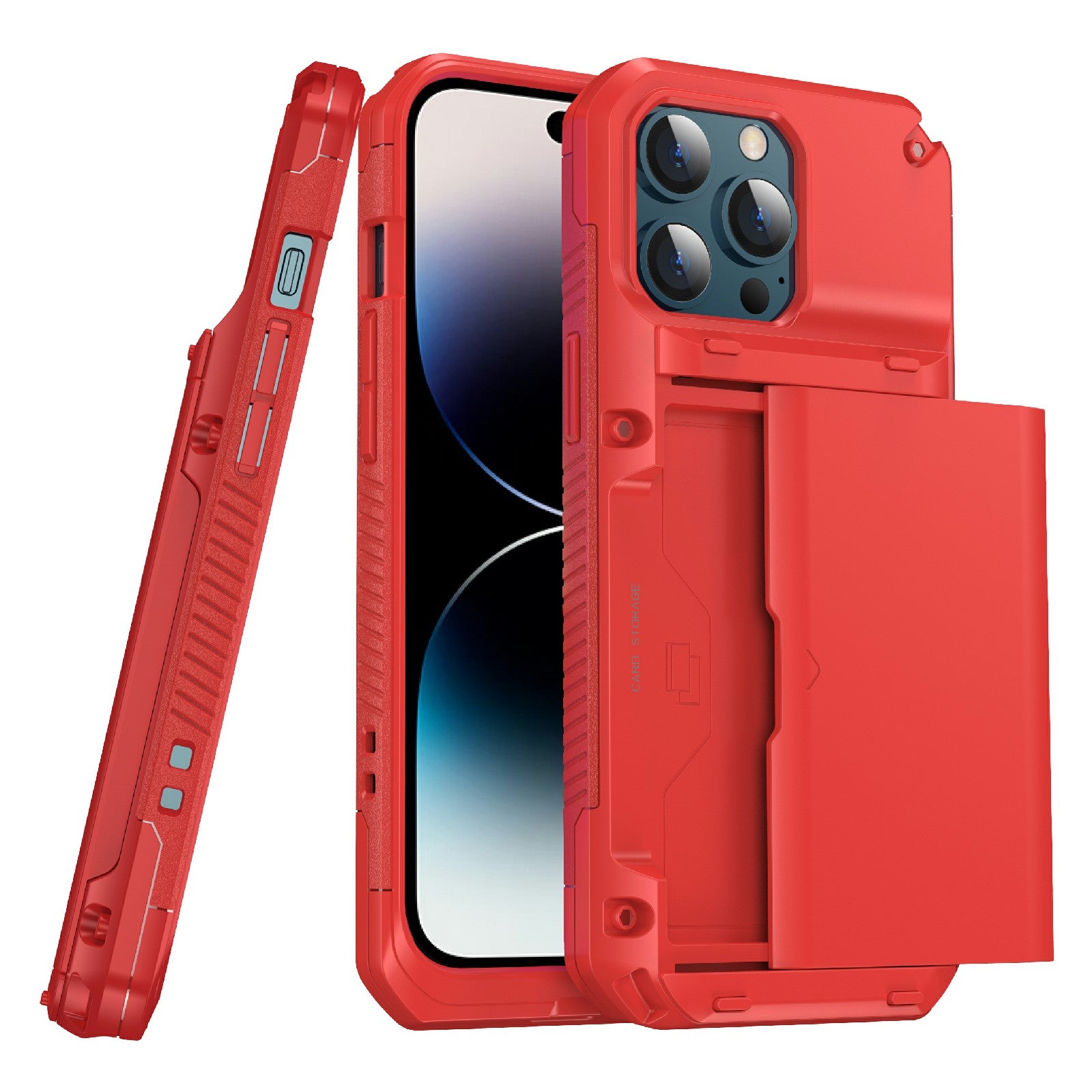 Pouzdro na telefon iPhone 14 Pro Max s držákem karty TPU PC proti pádu Pouzdro na telefon iPhone 14 Pro Max s držákem karty TPU PC proti pádu